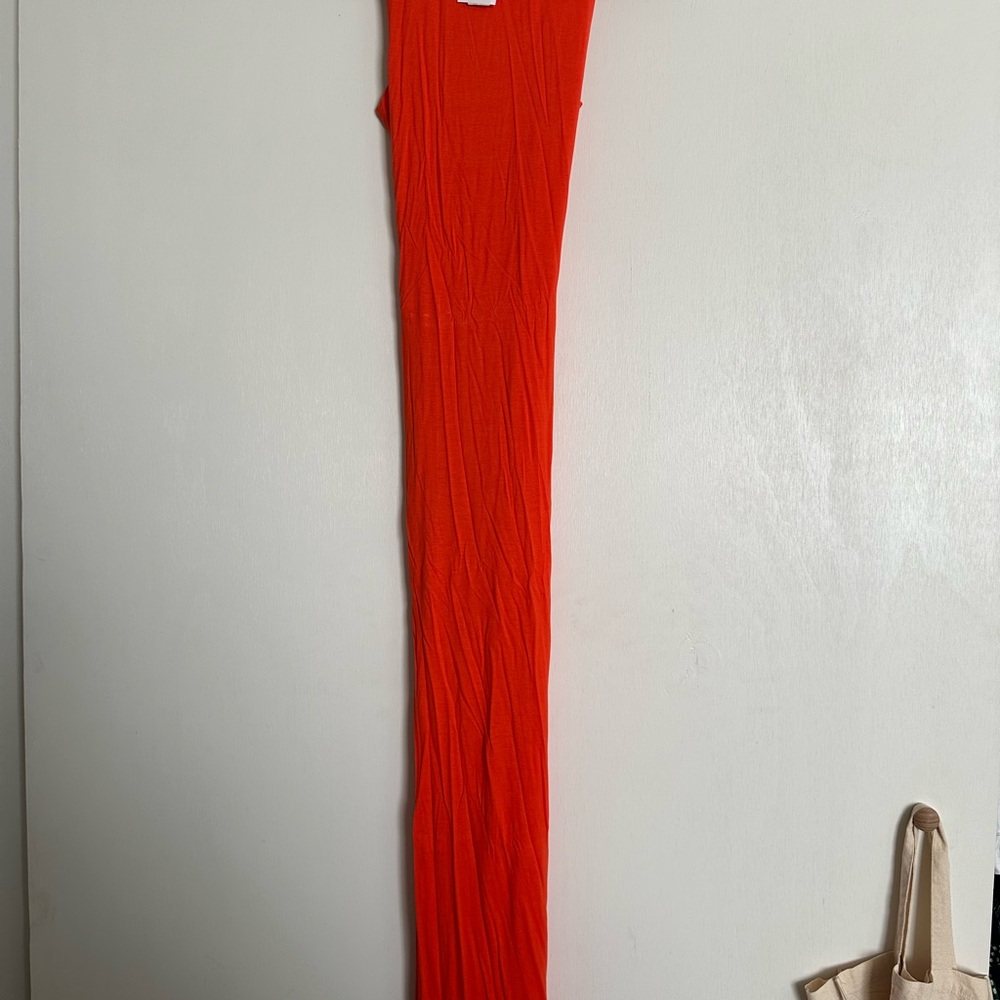Elegant Orange Maxi Dress